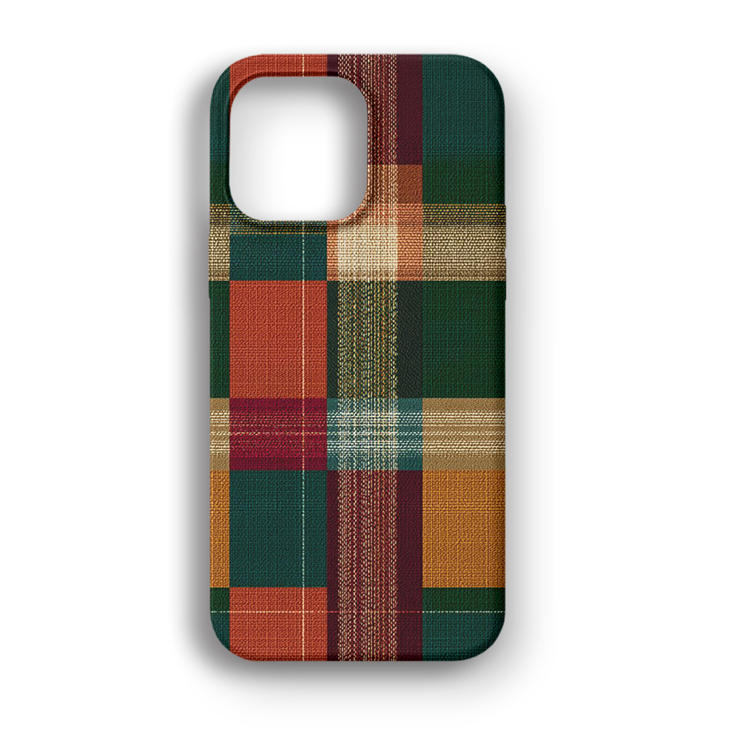 Classic Plaid Tartan - Lüks Kadife İç Kaplamalı Koruyucu Kılıf (K 130)