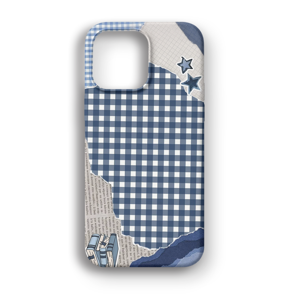 Blue Gingham Books - Lüks Kadife İç Kaplamalı Koruyucu Kılıf (K 133)