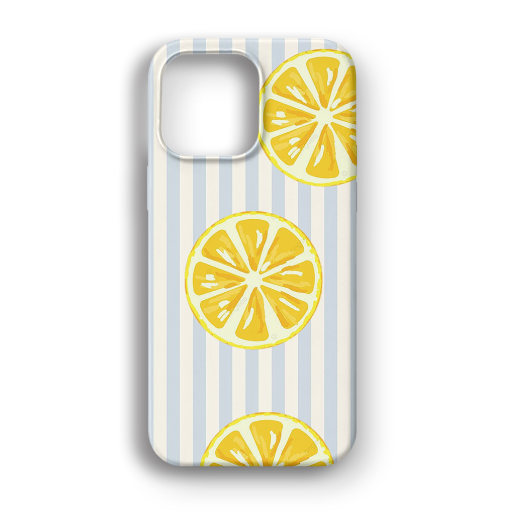 Blue Stripe Lemon - Lüks Kadife İç Kaplamalı Koruyucu Kılıf (K 135)