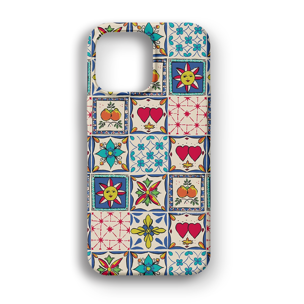 Colorful Tile Mosaic - Lüks Kadife İç Kaplamalı Koruyucu Kılıf (K 142)