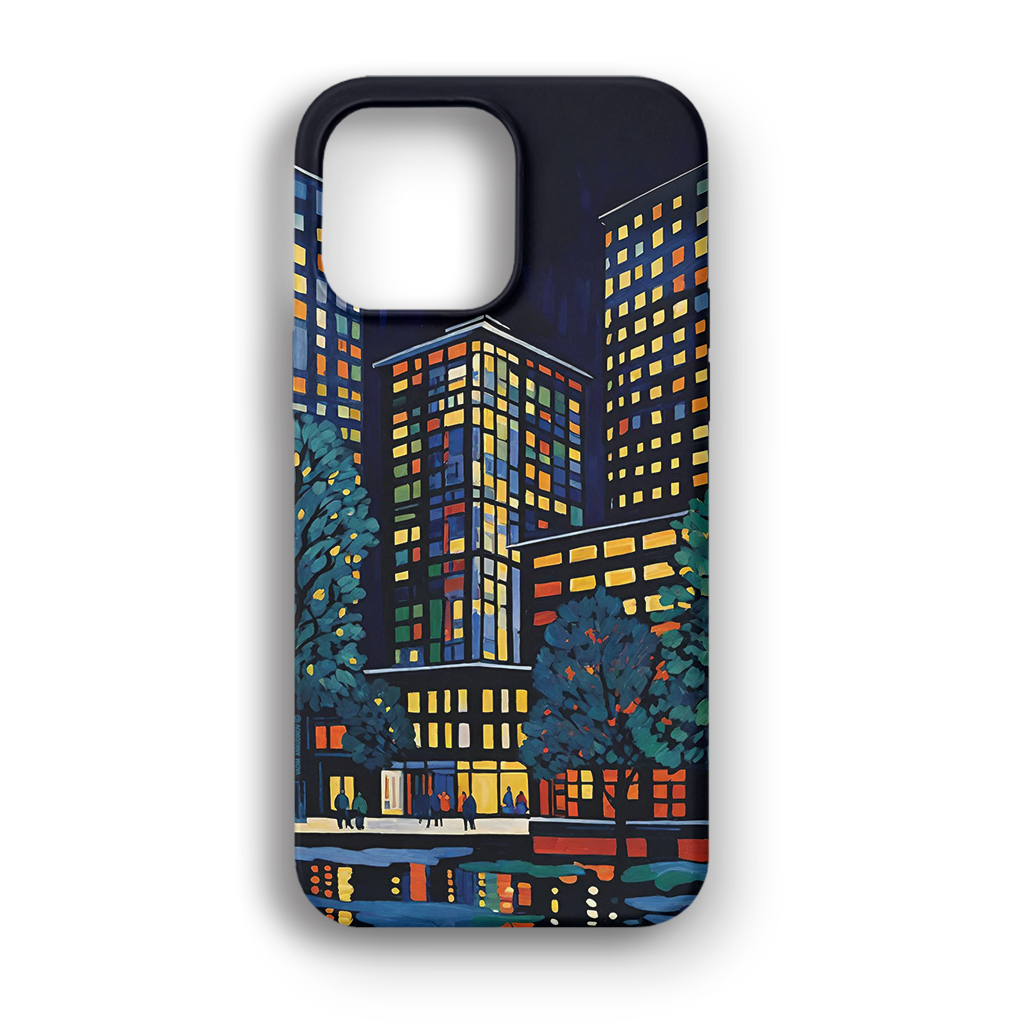 Night City Lights - Lüks Kadife İç Kaplamalı Koruyucu Kılıf (K 145)