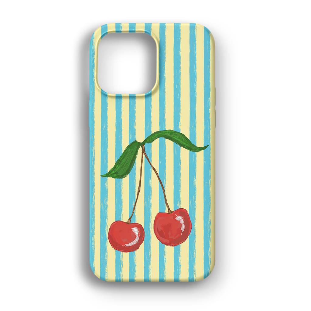 Cherry Stripe - Lüks Kadife İç Kaplamalı Koruyucu Kılıf (K 158)