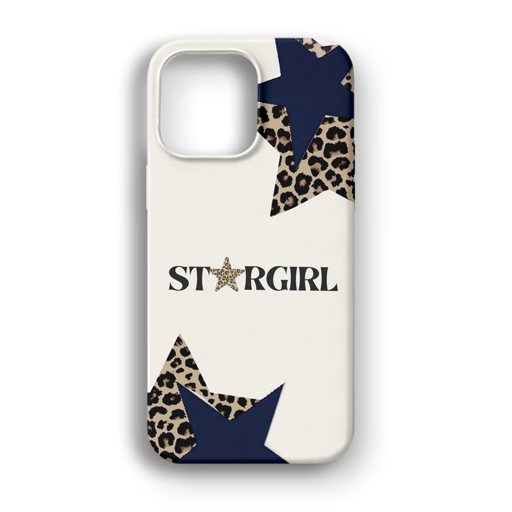Star Girl Leopard - Lüks Kadife İç Kaplamalı Koruyucu Kılıf (K 163)