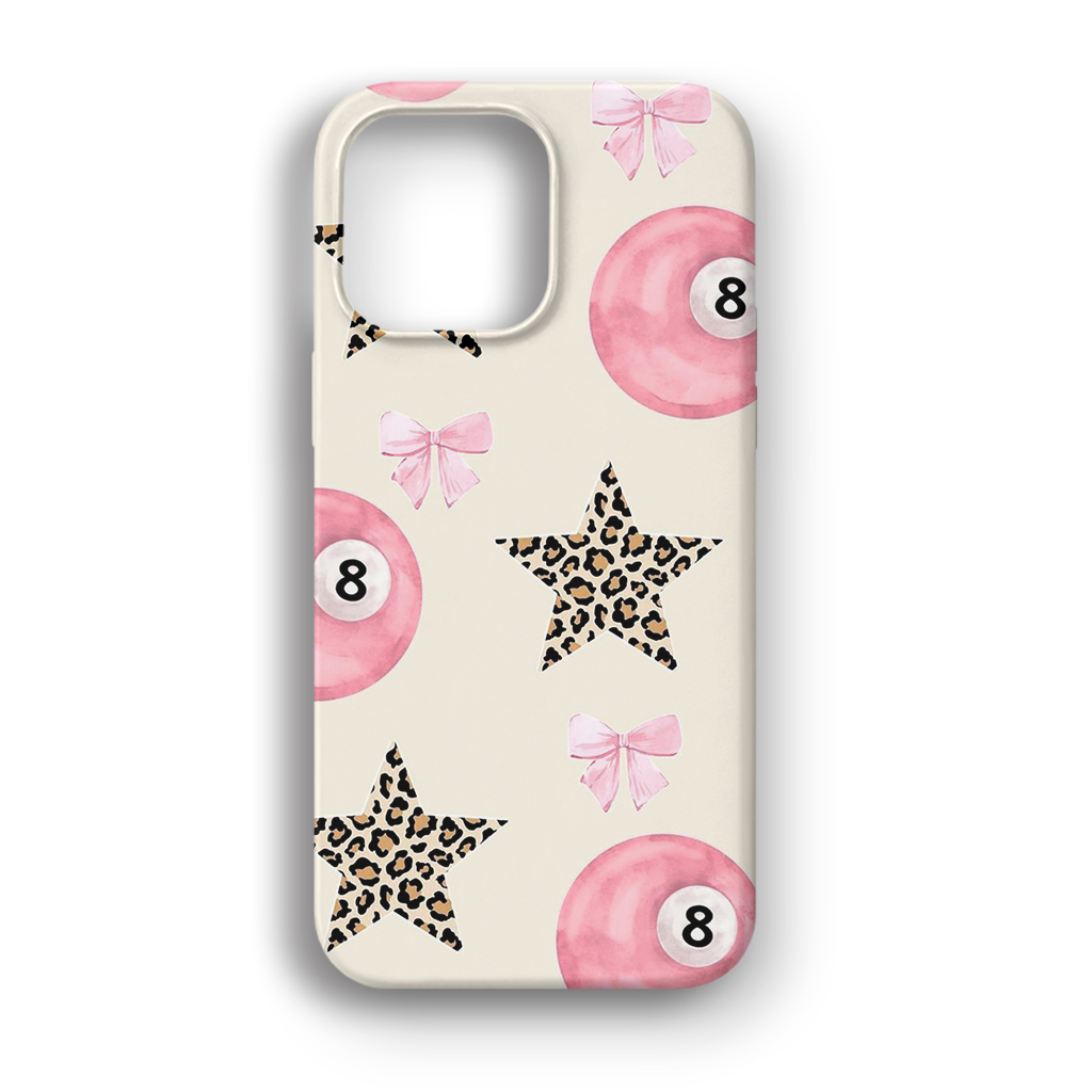 Leopard Star & 8-Ball - Lüks Kadife İç Kaplamalı Koruyucu Kılıf (K 172)