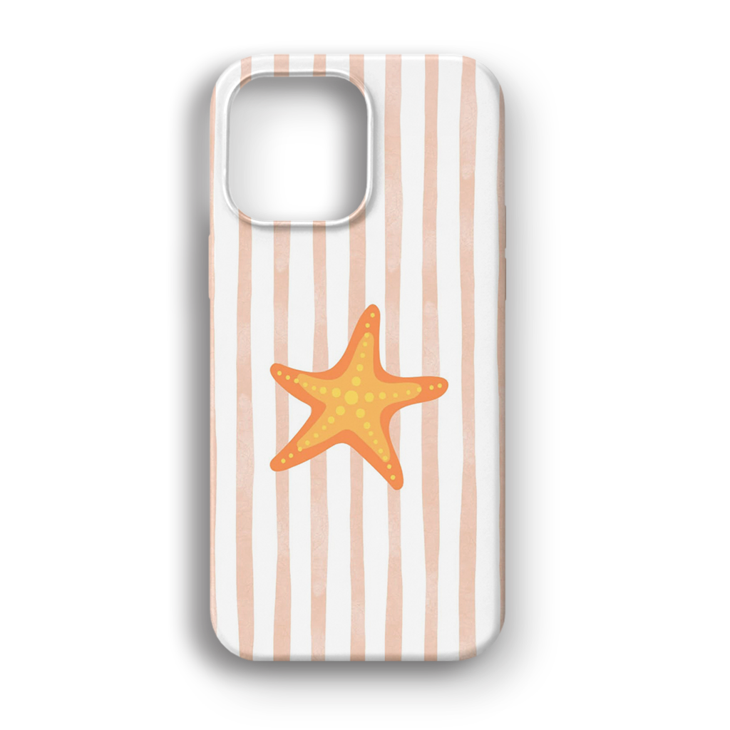 Starfish Stripes - Lüks Kadife İç Kaplamalı Koruyucu Kılıf (K 235)