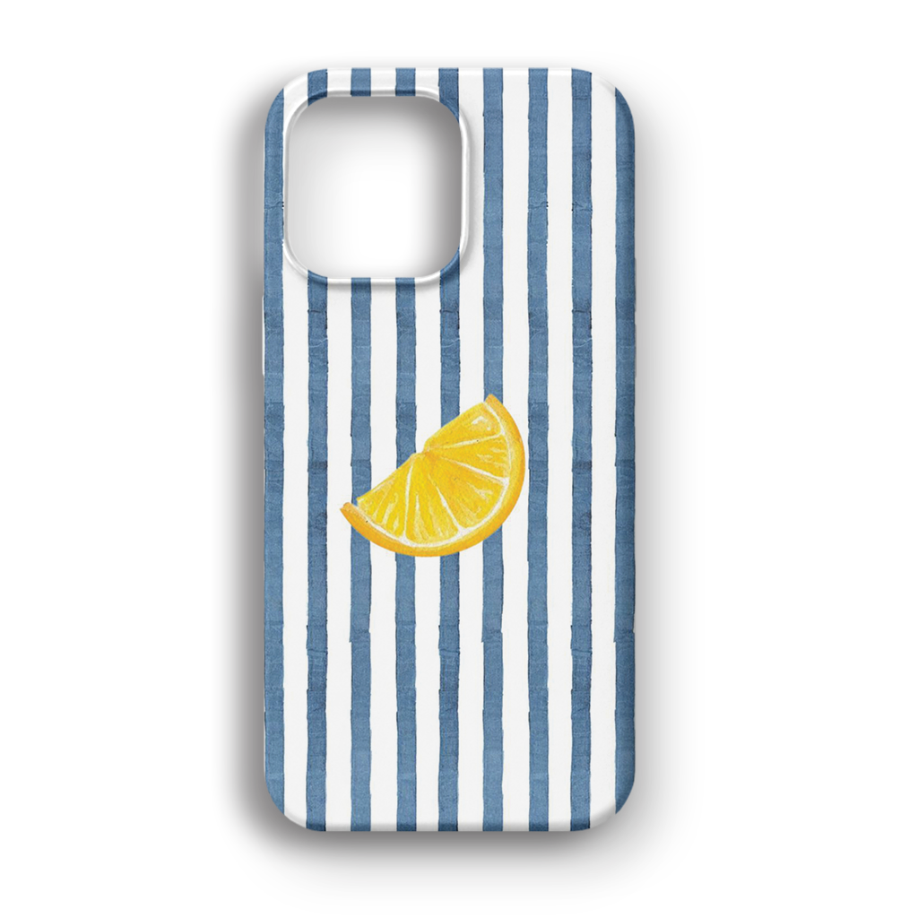 Blue Stripe Lemon - Lüks Kadife İç Kaplamalı Koruyucu Kılıf (K 263)