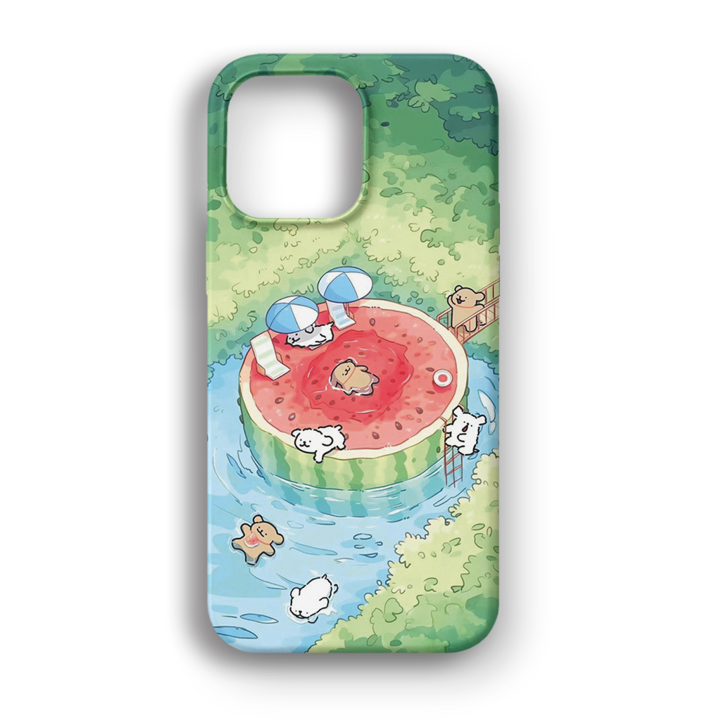 Watermelon Pool Party - Lüks Kadife İç Kaplamalı Koruyucu Kılıf (K 264)