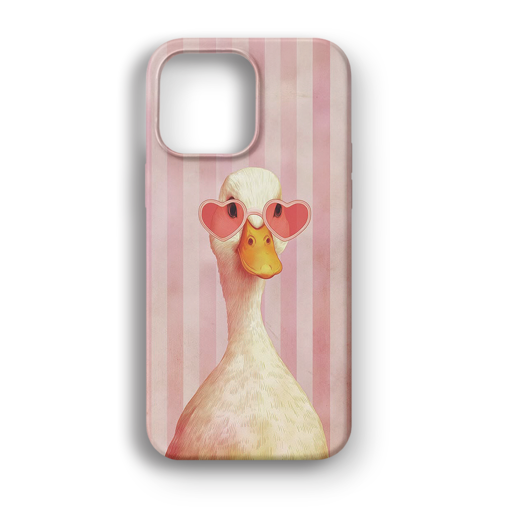 Heart Sunglasses Duck - Lüks Kadife İç Kaplamalı Koruyucu Kılıf (K 267)