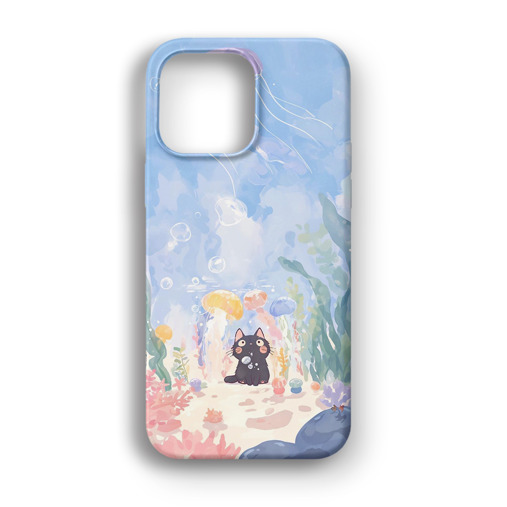 Underwater Cat - Lüks Kadife İç Kaplamalı Koruyucu Kılıf (K 300)