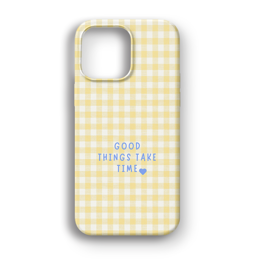Good Things Take Time - Lüks Kadife İç Kaplamalı Koruyucu Kılıf (K 303)