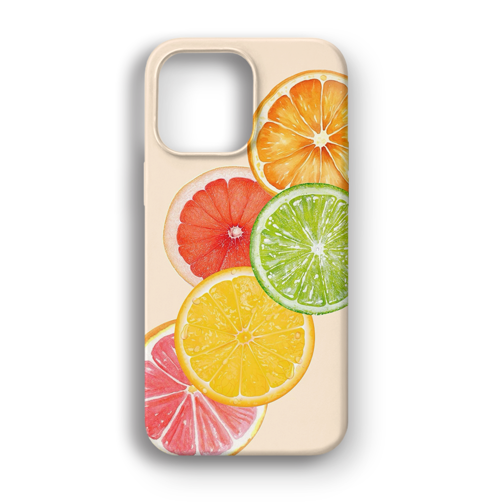 Citrus Slice Collage - Lüks Kadife İç Kaplamalı Koruyucu Kılıf (K 305)