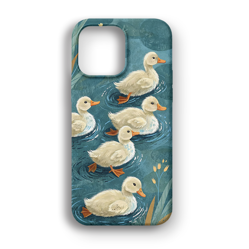 Swimming Ducklings - Lüks Kadife İç Kaplamalı Koruyucu Kılıf (K 310)