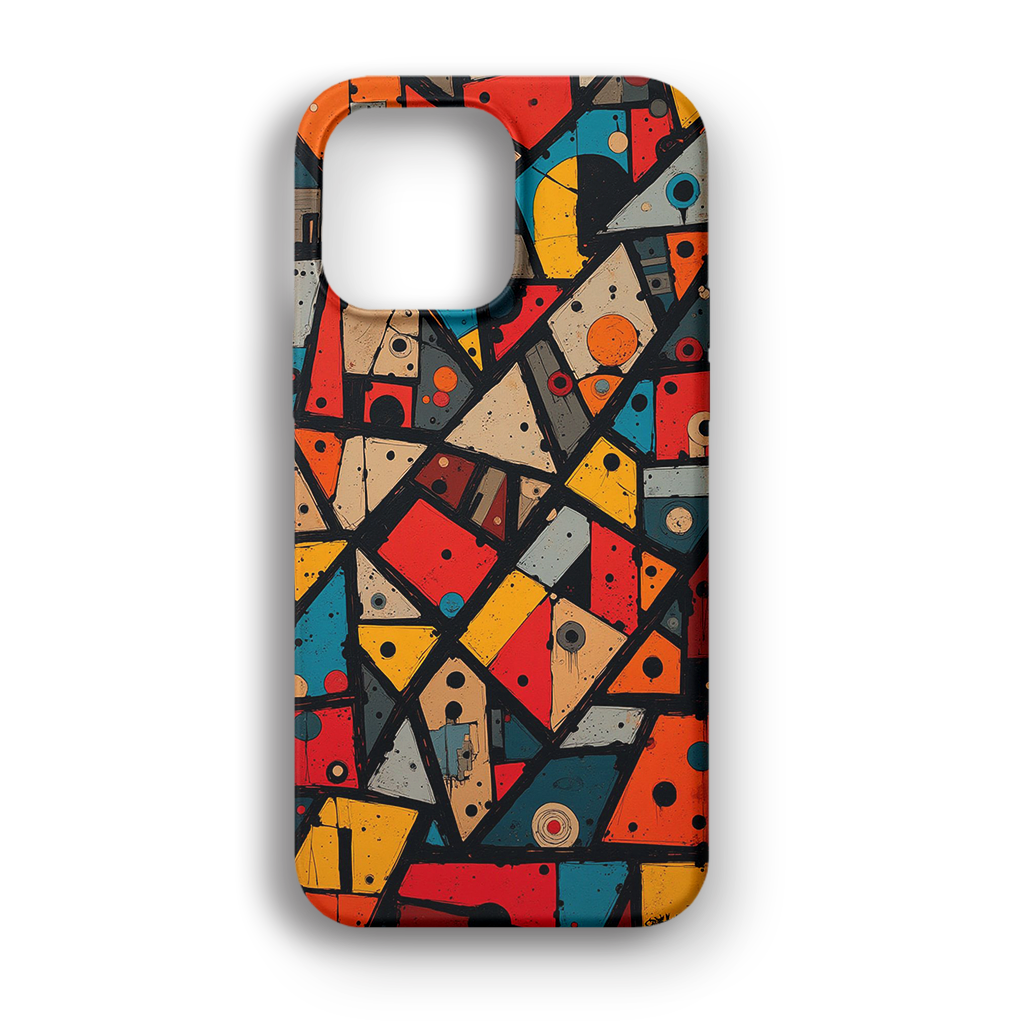 Vibrant Mosaic - Lüks Kadife İç Kaplamalı Koruyucu Kılıf (K 82)