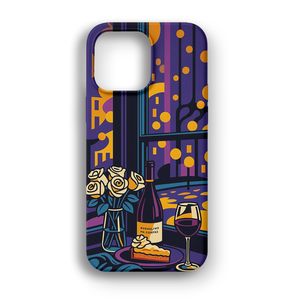 Wine & Roses Night - Lüks Kadife İç Kaplamalı Koruyucu Kılıf (K 84)
