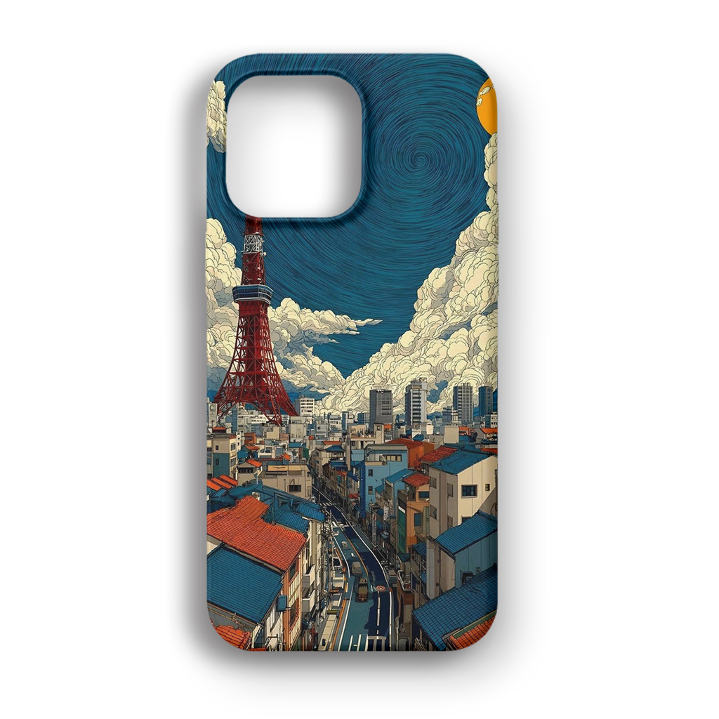 Tokyo Starry Night - Lüks Kadife İç Kaplamalı Koruyucu Kılıf (K 95)