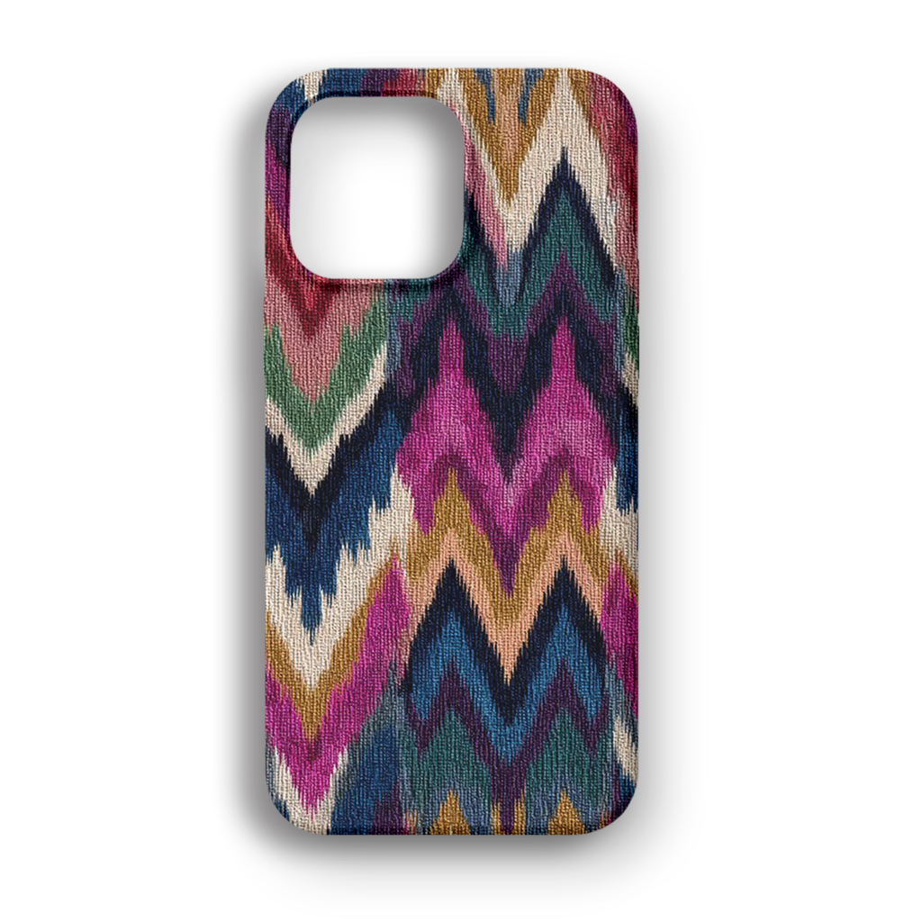 Ikat Chevron - Lüks Kadife İç Kaplamalı Koruyucu Kılıf (K 99)