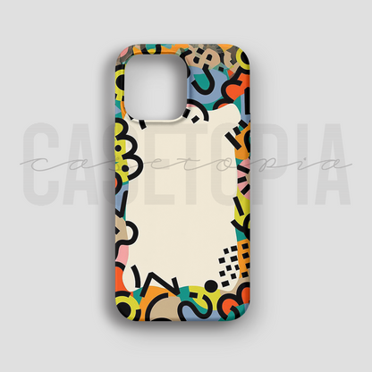 Colorful Typography Frame - Lüks Kadife İç Kaplamalı Koruyucu Kılıf (K 109)