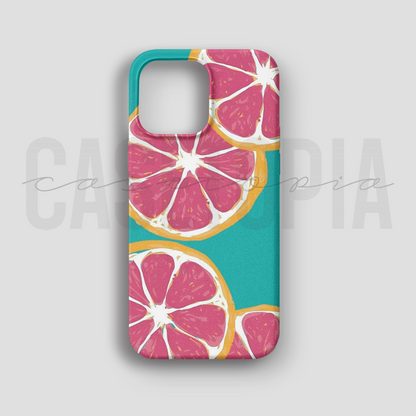Pink Grapefruit Slice - Lüks Kadife İç Kaplamalı Koruyucu Kılıf (K 125)
