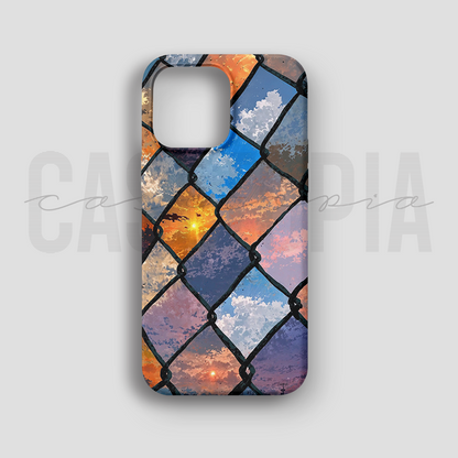 Chain Link Sunset - Lüks Kadife İç Kaplamalı Koruyucu Kılıf (K 126)