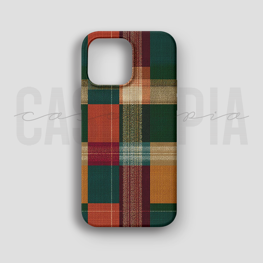 Classic Plaid Tartan - Lüks Kadife İç Kaplamalı Koruyucu Kılıf (K 130)