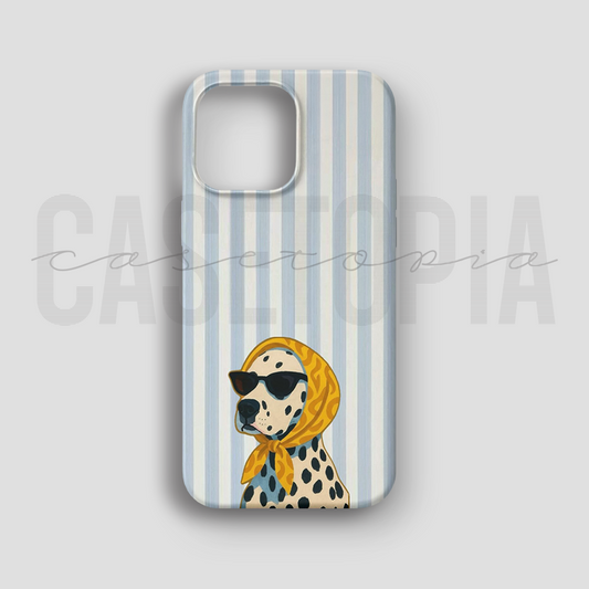 Dalmatian with Sunglasses - Lüks Kadife İç Kaplamalı Koruyucu Kılıf (K 154)
