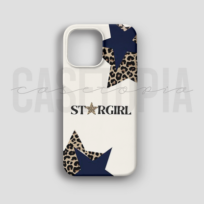 Star Girl Leopard - Lüks Kadife İç Kaplamalı Koruyucu Kılıf (K 163)