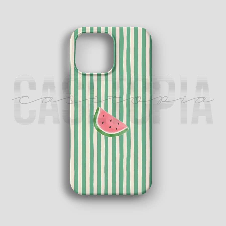 Watermelon Stripe - Lüks Kadife İç Kaplamalı Koruyucu Kılıf (K 171)