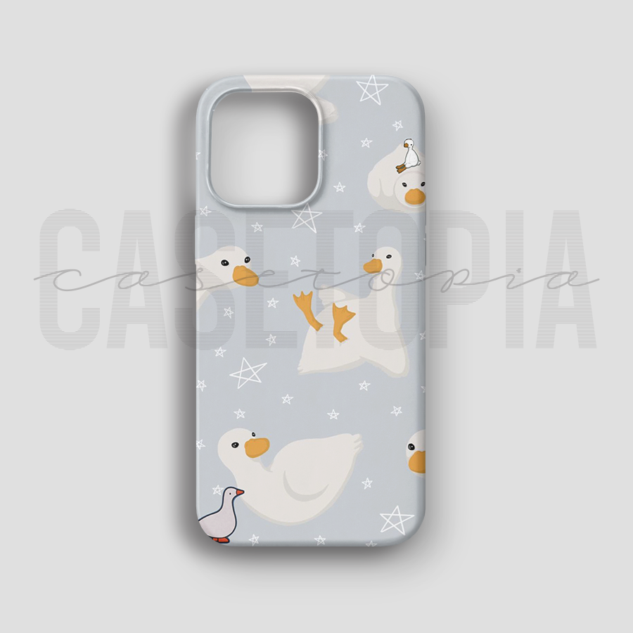Cute Ducks - Lüks Kadife İç Kaplamalı Koruyucu Kılıf (K 233)