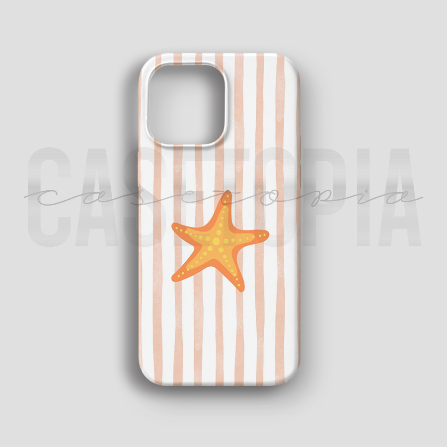 Starfish Stripes - Lüks Kadife İç Kaplamalı Koruyucu Kılıf (K 235)