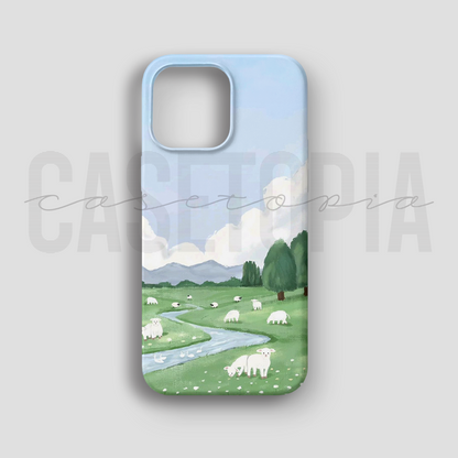 Pastoral Sheep - Lüks Kadife İç Kaplamalı Koruyucu Kılıf (K 243)