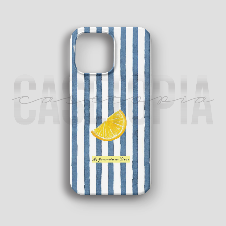 Lemon Stripe - Lüks Kadife İç Kaplamalı Koruyucu Kılıf (K 256)