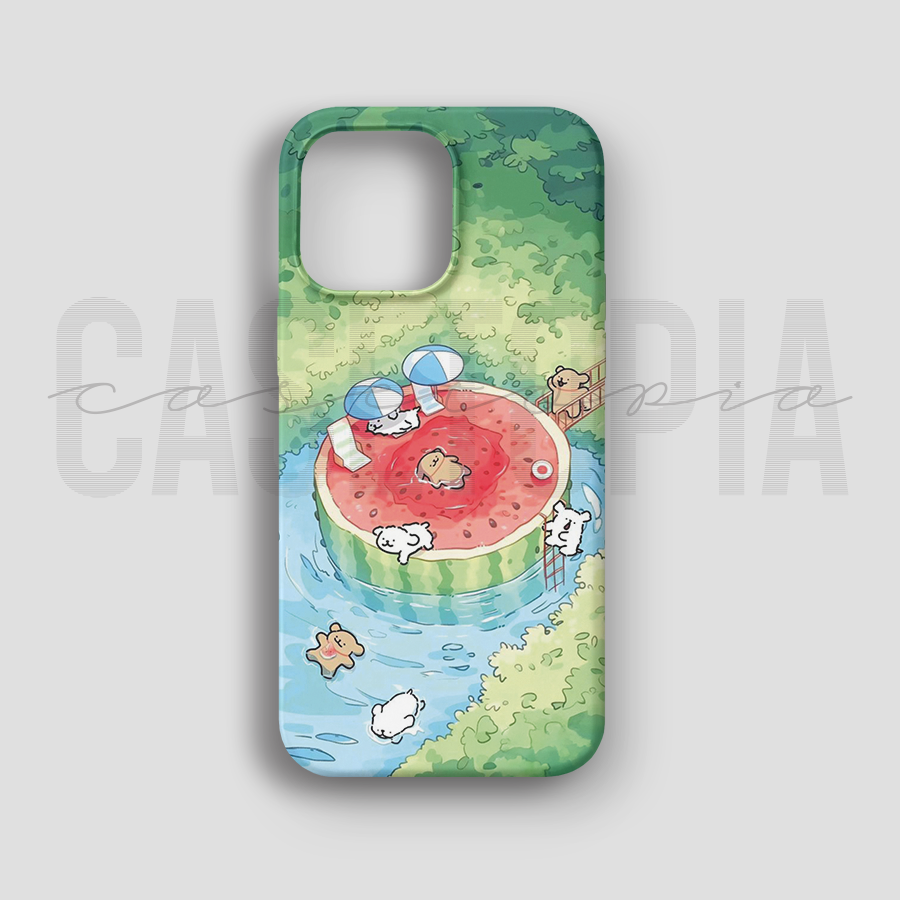 Watermelon Pool Party - Lüks Kadife İç Kaplamalı Koruyucu Kılıf (K 264)