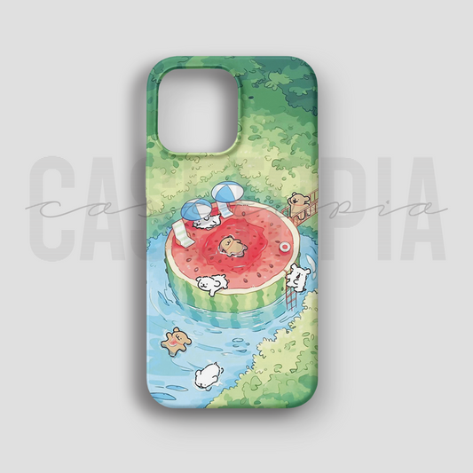 Watermelon Pool Party - Lüks Kadife İç Kaplamalı Koruyucu Kılıf (K 264)