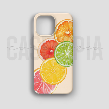 Citrus Slice Collage - Lüks Kadife İç Kaplamalı Koruyucu Kılıf (K 305)