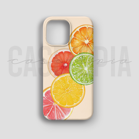 Citrus Slice Collage - Lüks Kadife İç Kaplamalı Koruyucu Kılıf (K 305)
