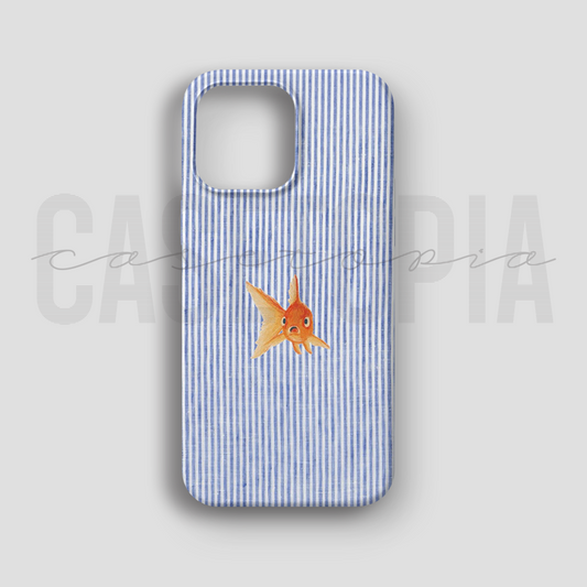 Blue Stripe Goldfish - Lüks Kadife İç Kaplamalı Koruyucu Kılıf (K 307)