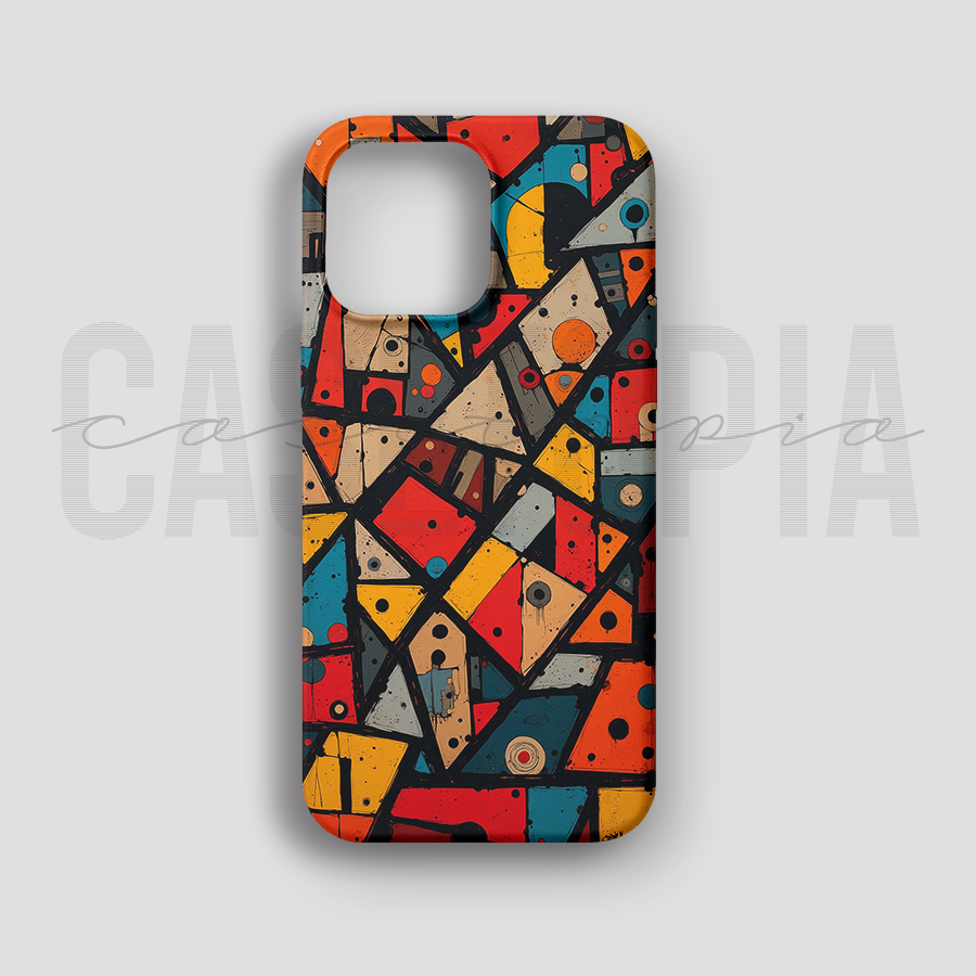 Vibrant Mosaic - Lüks Kadife İç Kaplamalı Koruyucu Kılıf (K 82)