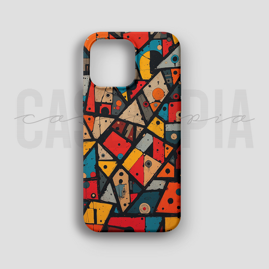 Vibrant Mosaic - Lüks Kadife İç Kaplamalı Koruyucu Kılıf (K 82)