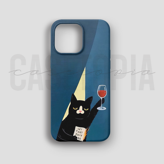 Let That Shit Go Cat - Lüks Kadife İç Kaplamalı Koruyucu Kılıf (K 94)