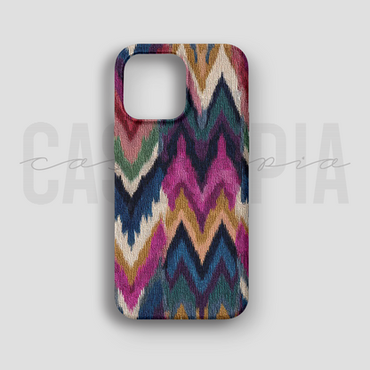 Ikat Chevron - Lüks Kadife İç Kaplamalı Koruyucu Kılıf (K 99)